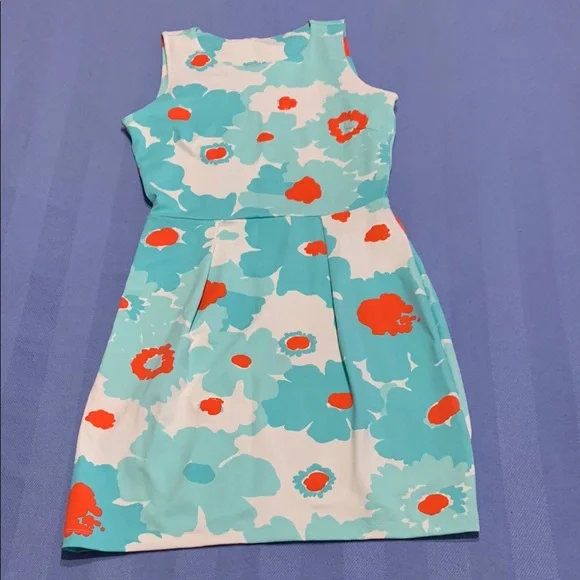 MAHI GOLD Aqua and Orange Floral Mini Dress - Picture 2 of 8